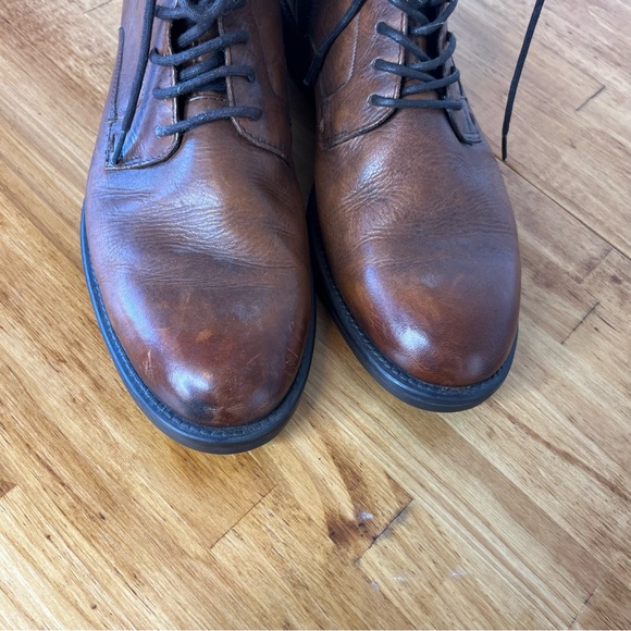 Vagabond Amina Brown Leather Side Zip Lace Up Ankle Boots Size 39 - Picture 3 of 10